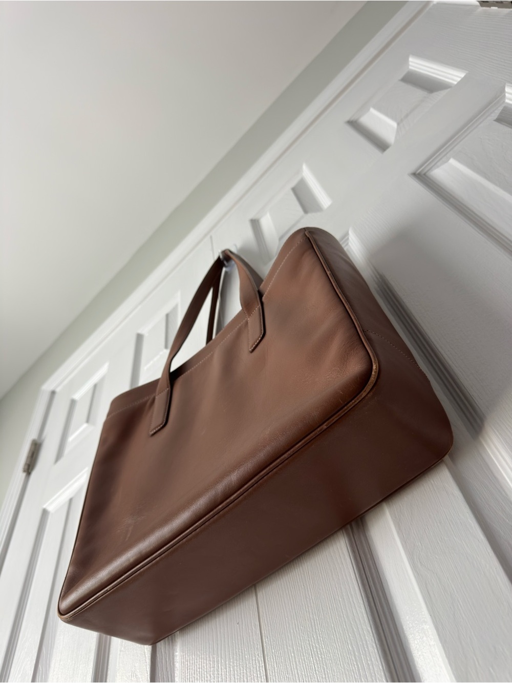 Vintage Coach Hamptons 5209 Tan Brown Leather Business Tote Laptop Bag - Picture 5 of 16